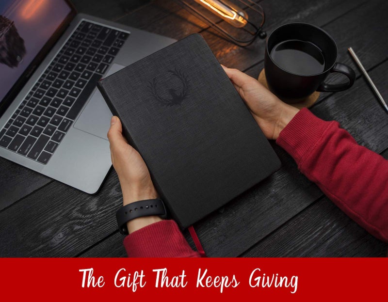 Phoenix Planner The Phoenix Planner - Best Daily Calendar and Agenda for Goal Setting, Boost Happiness and Productivity - Gratitude Journal, Habit Tracker, Quarterly Business Planner - 6 Months, Undated (Charcoal) - Image 2